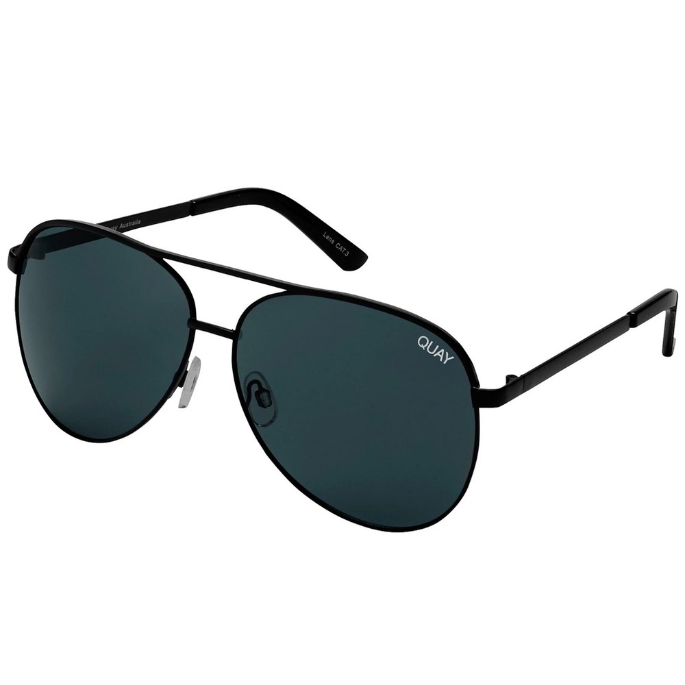 Quay Black Aviator ‘Vivienne’ (Non- Polarized) Sunglasses